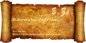 Bukovszky Zsóka névjegykártya